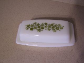Corelle Crazy Daisy Spring Blossom 1/4 Lb Covered Butter Dish Pyrex Corning Fine