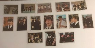 Beatles Trading Cards 15 Total,  Near