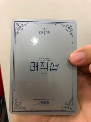 BTS 5th Muster Magic Shop J Hope Photocard 3/8 (Defect) 2
