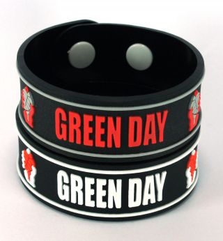 Green Day 2x Rubber Bracelet Wristband Ww62 American Idiot