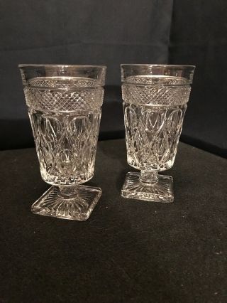 Set Of 2 Vintage Imperial Glass Elegant 