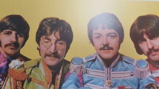 THE BEATLES Sgt.  Pepper ' s Lonely Heart Club Band Lithograph POSTER John Lennon 4