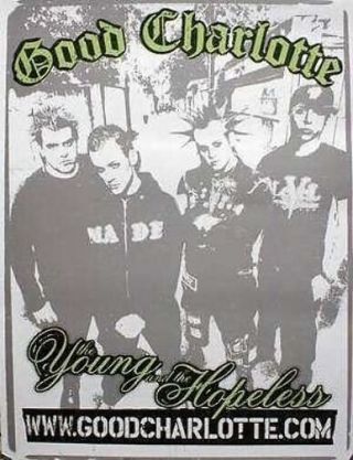 Good Charlotte 2003 Young And Hopeless Promo Poster Flawless Old Stock