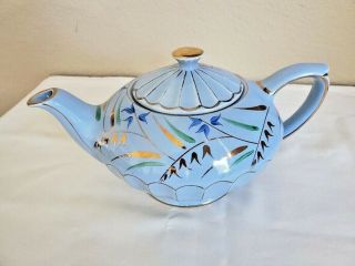 Vintage Sadler England Teapot Blue Gold Trim 2385 PR 5