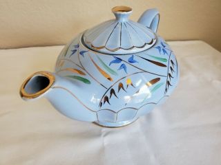 Vintage Sadler England Teapot Blue Gold Trim 2385 PR 6