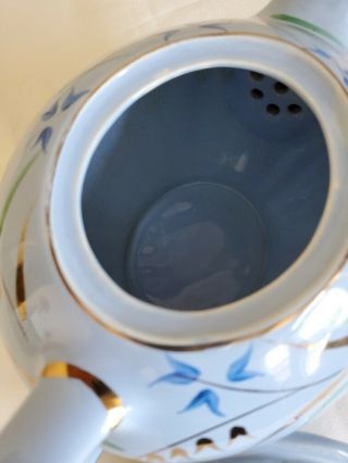 Vintage Sadler England Teapot Blue Gold Trim 2385 PR 8