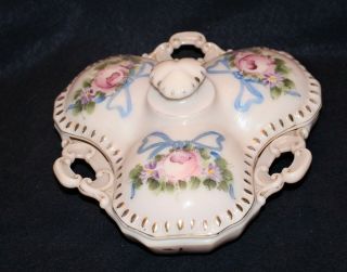 Cambridge Crown Tuscan Divided Candy Hand Painted