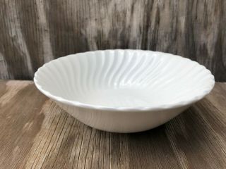 Johnson Brothers Snow White Regency Swirl Large Serving Bowl 8 1/8 Inches