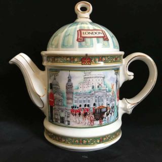 James Sadler Horseguards Porcelain Teapot London England Heritage Coll.  4661
