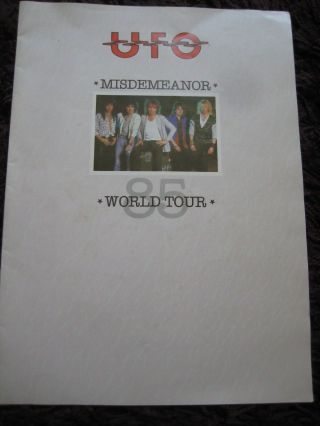 Ufo - Misdemeanor 1985 World Tour - Tour Programme