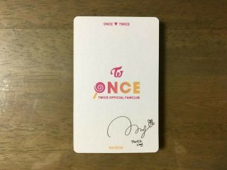 TWICE 1st ONCE Official Photo Card Fanclub Goods - Nayeon Limited Edition 1pcs 2