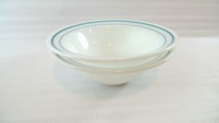 Set/2 Vintage ANCHOR HOCKING Fire King 350 Milk Glass Serving Bowls Dishes 2