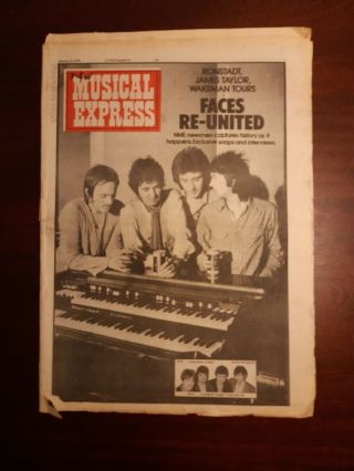 Nme Newspaper January 31st 1976 Small Faces Reunited