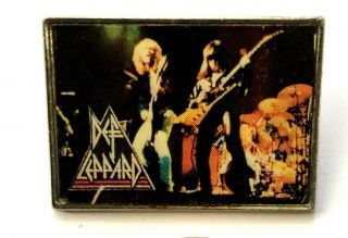 Def Leppard - On Stage - Old Og Vintage 70/80`s Metal Pin Badge Not Shirt Patch