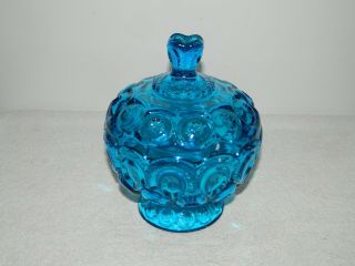 Le Smith Blue Moon & Stars Covered Candy Compote Dish