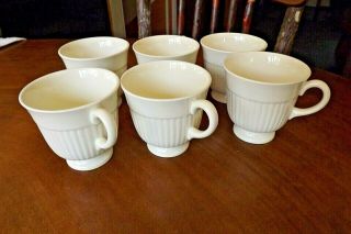 6 Ivory Wedgwood Of Etruria & Barlaston Edme Coffee Cups