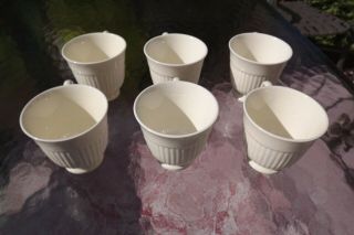 6 Ivory WEDGWOOD OF ETRURIA & BARLASTON EDME Coffee CUPS 2