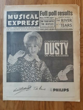 Nme Music Newspaper December 10th 1965 Dusty Springfield Cover Congratulations