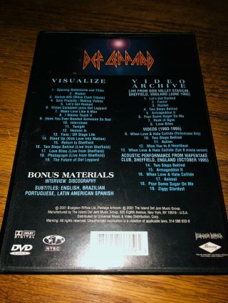 Def Leppard - Visualize/Video Archive DVD 2