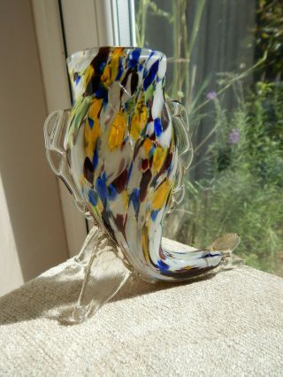 Vintage Murano Glass Fish Vase 6 " H Retro Murano Art Glass Fish Ornament