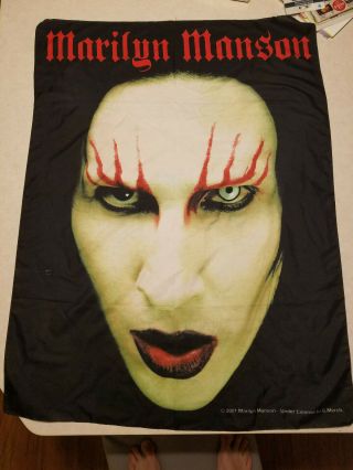 MARILYN MANSON Fabric Posters Tapestry 2001 2 POSTERS industrial ITALY MADE 2
