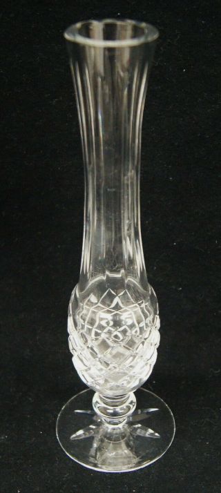 Waterford Crystal Footed Bud Vase Lismore 9 " Flower Etched Clear A9881