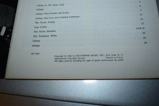 1966 JOHNNY CASH show souvenir & songbook country music 2