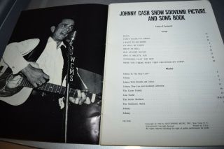 1966 JOHNNY CASH show souvenir & songbook country music 3