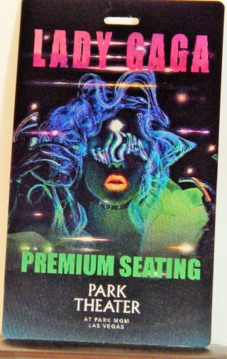 Lady Gaga Enigma At Park Theater Vegas May 2019 Orig 3 - D Lenticular Credential