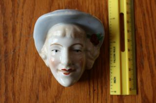 Porcelain Womens Face Head Planter Wall Mounted Quality Guaranteed Japan Vintage
