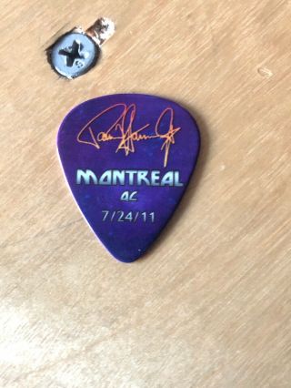 KISS Hottest Show Earth Tour Guitar Pick Paul Stanley Signed Montréal QC 7/24/11 2