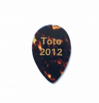 Toto Steve Lukather 2012 Authentic Tour Luke Teardrop Tortoise Shell Guitar Pick