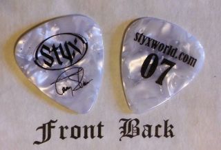 Styx - Tommy Shaw Band Signature Logo Guitar Pick - (w1)