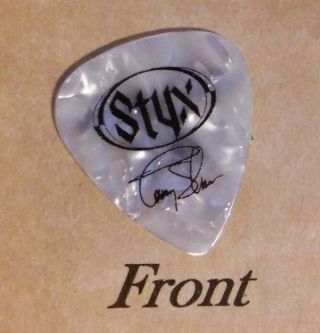 STYX - TOMMY SHAW band signature logo guitar pick - (w1) 2