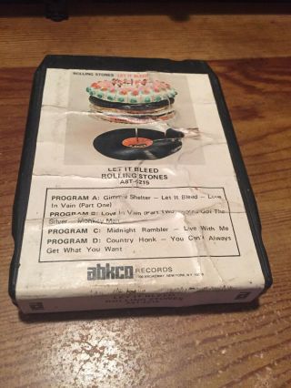 Rolling Stones/ Let It Bleed,  Abkco Records 8 Track Tape