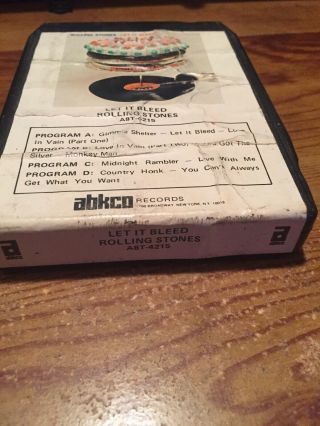 Rolling Stones/ Let It Bleed,  Abkco Records 8 Track Tape 2