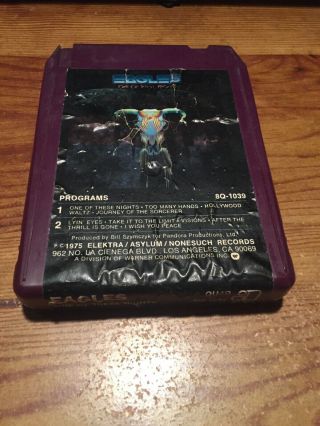 Eagles/ One Of These Nights 1975 Elecktra Records 8 Track Tape