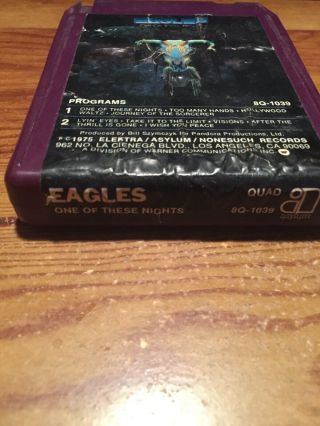 Eagles/ One Of These Nights 1975 Elecktra Records 8 Track Tape 3