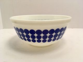 Vintage Pyrex Blue Polka Dot Nesting Mixing Bowl 2 1/2 Qt 403