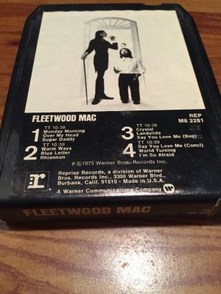 Fleetwood Mac/ Rumours 1977 Warner Brothers Records 8 Track Tape 2