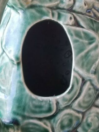 Vtg McCoy Turtle Art Pottery Figure Vase Watering Can Sprinkler Planter w Handle 6