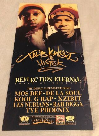 Talib Kweli & Hi - Tec Reflection Eternal Rawkus Black Star Promo Poster Flat