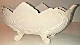 Vintage Jeannette (lombardi) Shell - Pink Milk Glass Footed Centerpiece Fruit Bowl