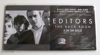 Editors The Back Room Promo Counter Stand Advert Japanese Only Rare