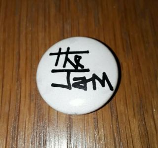 Vintage 1970s/80s 25mm The Jam Badge Mod Punk Weller Pinback Pin No 54