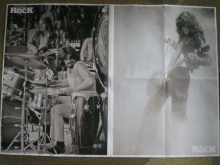 Led Zeppelin Poster And Book Page Plant Bonham Jones 2 Sided 32 3/4 " X 23 "