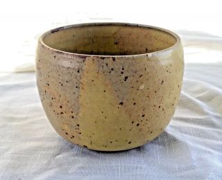 Vintage Hand Thrown Studio Art Pottery Stoneware Bowl - Signed Ms Or Sw