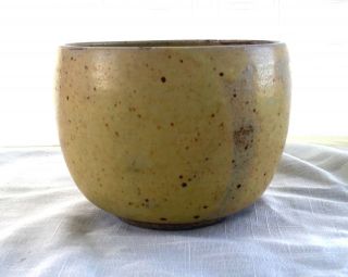 Vintage Hand Thrown Studio Art Pottery Stoneware Bowl - Signed MS or SW 3