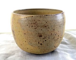 Vintage Hand Thrown Studio Art Pottery Stoneware Bowl - Signed MS or SW 4