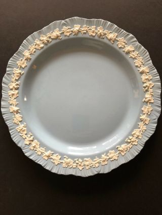 Wedgwood Queensware Embossed Cream On Lavender Chop Plate/round Platter Shell